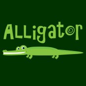 cute green alligator