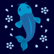 Blue Koi Fish