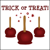 Halloween Candy Apples Trick or Treat