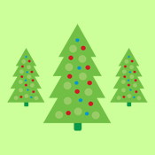 Hip Modern Polka Dot Christmas Trees