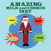 Funny Christmas Amazing Milk and Cookie Santa Diet