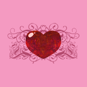 Fire Opal Heart Valentine's Day Love Valentine