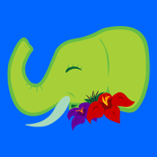 Cute Green Elephant