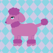 Cute Purple Poodle