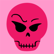 Kitschy Retro Pink Skull