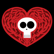 Gothic Skull Tattoo Heart