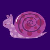 Cute Purple Spotted Snail