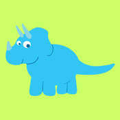 cute blue triceratops dino dinosaur