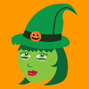 Cute Green Cartoon Wicked Witch