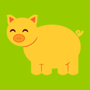 Cute Kawaii Yellow Cartoon Pig